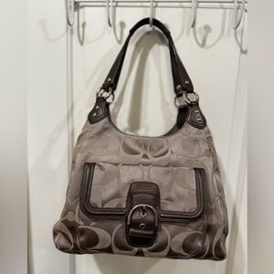 Coach Signature Buckle Pocket Hobo Bag (F24742)